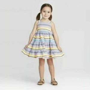 Cat and Jack Little Girls Summer Dress Multi Color